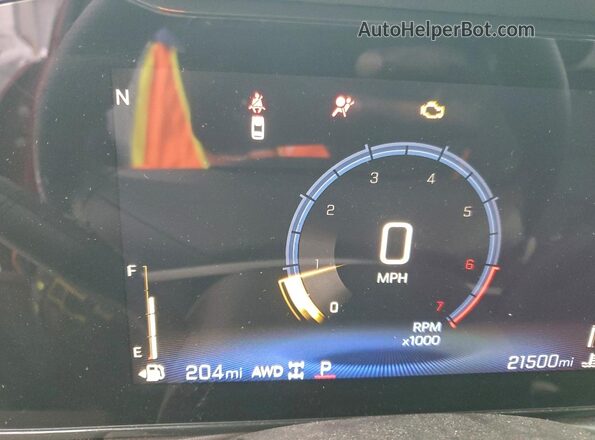 KL79MUSL9SB097343 2025 CHEVROLET TRAILBLAZER Red Instrument cluster view