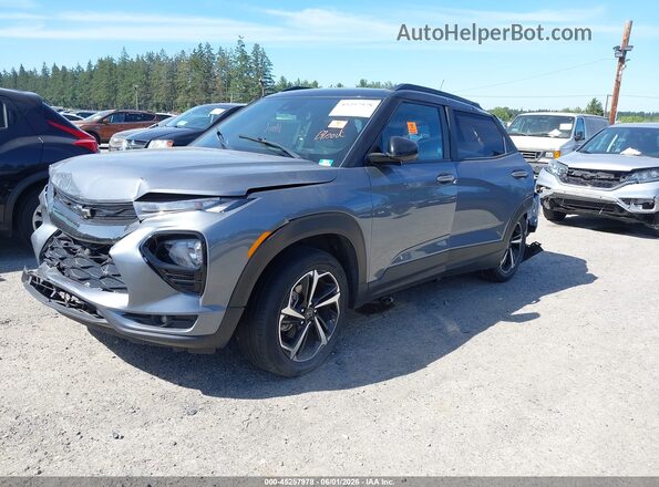 KL79MUSLXMB148433 2021 CHEVROLET TRAILBLAZER Gray Передня ліва чверть