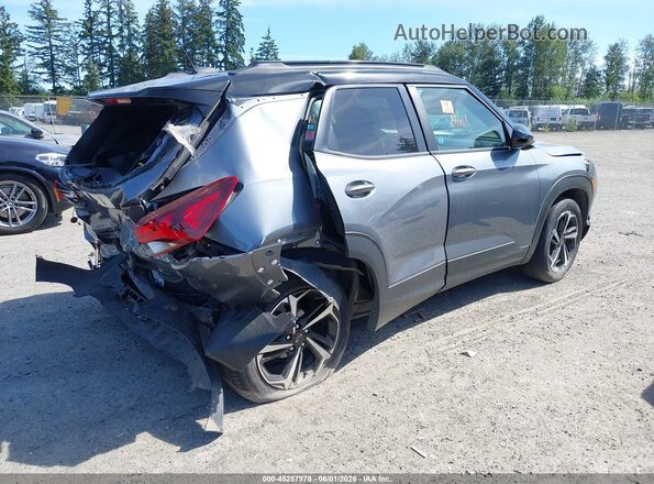 KL79MUSLXMB148433 2021 CHEVROLET TRAILBLAZER Gray Задня права чверть