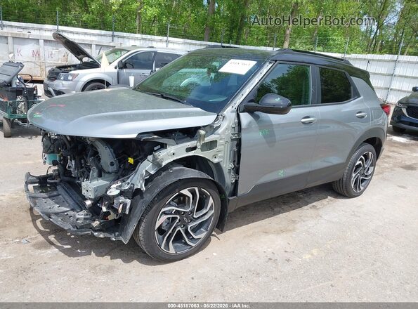 KL79MUSLXSB161096 2025 CHEVROLET TRAILBLAZER Gray Առջևի ձախ երեք քառորդ տեսարան