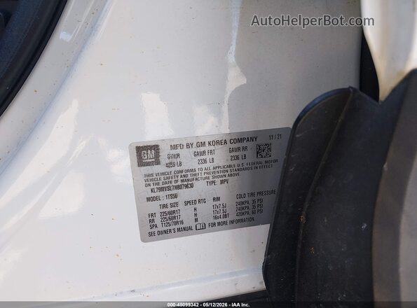 KL79MVSL7NB079630 2022 CHEVROLET TRAILBLAZER White ძრავის განყოფილების ხედი