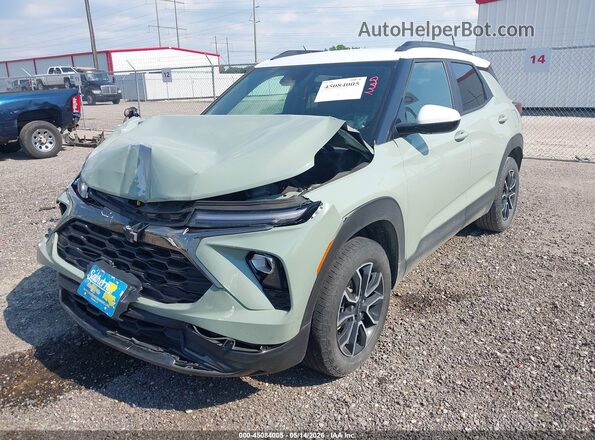 KL79MVSL7RB125883 2024 CHEVROLET TRAILBLAZER Green წინა მარცხენა ხედი სამი მეოთხედიდან
