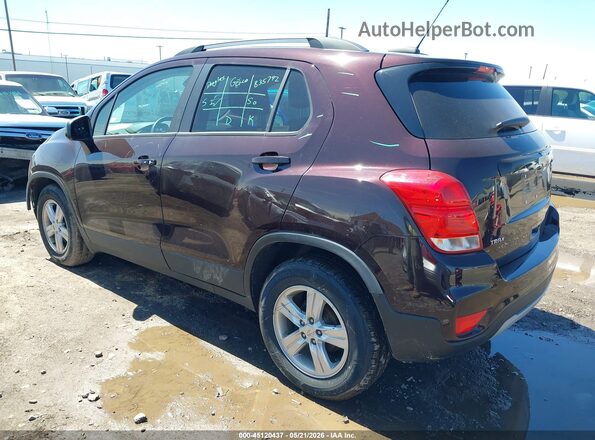 KL7CJLSB1MB307551 2021 CHEVROLET TRAX Burgundy Задня ліва чверть