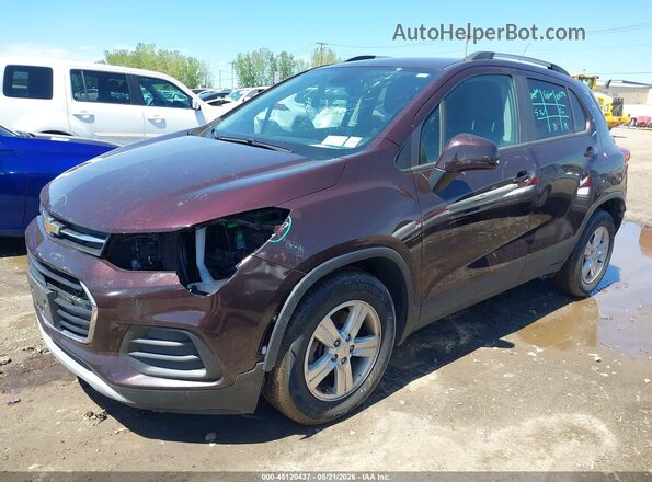 KL7CJLSB1MB307551 2021 CHEVROLET TRAX Burgundy Передня ліва чверть