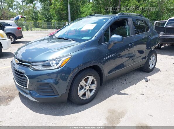 KL7CJLSM4NB564626 2022 CHEVROLET TRAX Blue Առջևի ձախ երեք քառորդ տեսարան