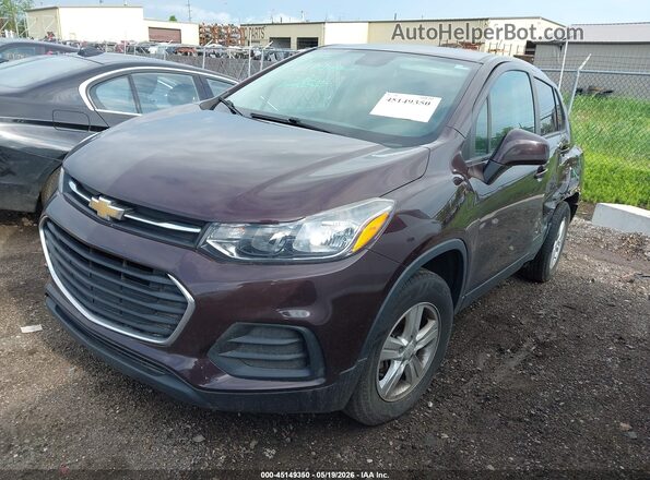KL7CJNSB3MB346637 2021 CHEVROLET TRAX Burgundy Առջևի ձախ երեք քառորդ տեսարան