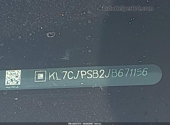 KL7CJPSB2JB671156 2018 CHEVROLET TRAX Белый 