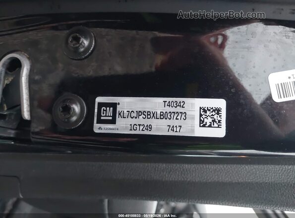 KL7CJPSBXLB037273 2020 CHEVROLET TRAX Black Вид підкапотного простору