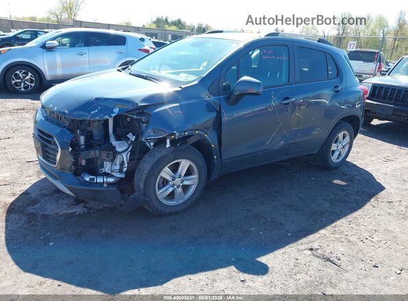 KL7CJPSM6MB377040 2021 CHEVROLET TRAX Blue Առջևի ձախ երեք քառորդ տեսարան