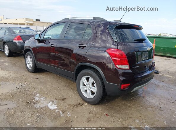 KL7CJPSM7NB562943 2022 CHEVROLET TRAX Burgundy Задня ліва чверть