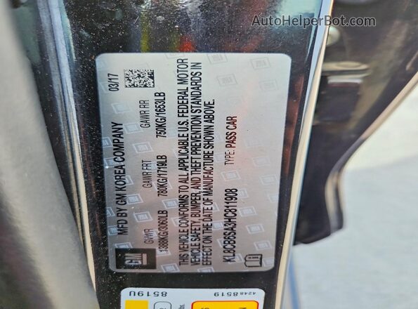 KL8CB6SA3HC811908 2017 CHEVROLET SPARK Black 