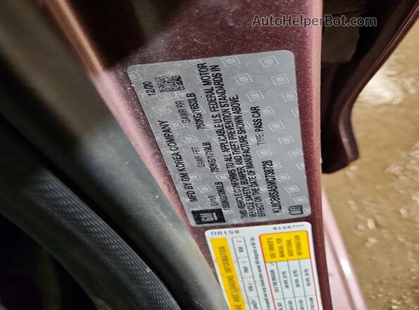 KL8CB6SA5MC738728 2021 CHEVROLET SPARK Purple Engine compartment view