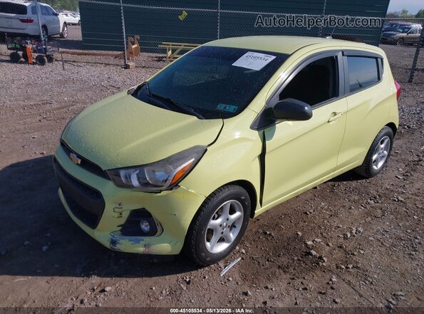 KL8CB6SA9HC743887 2017 CHEVROLET SPARK Yellow Առջևի ձախ երեք քառորդ տեսարան