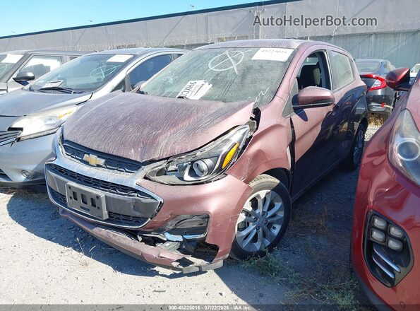 KL8CD6SA3KC708120 2019 CHEVROLET SPARK Burgundy წინა მარცხენა ხედი სამი მეოთხედიდან