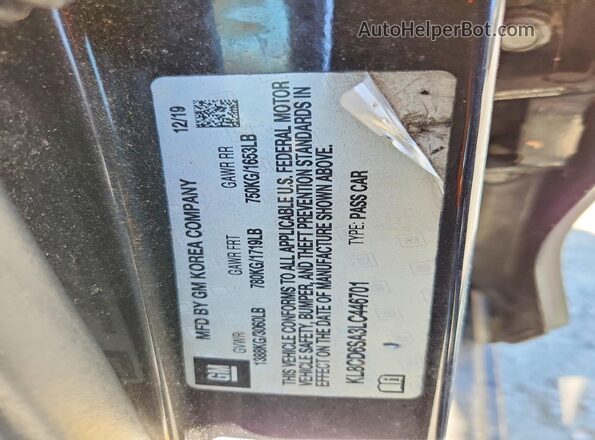 KL8CD6SA3LC446701 2020 CHEVROLET SPARK Black ძრავის განყოფილების ხედი