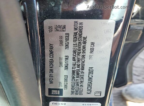 KL8CD6SAXMC729274 2021 CHEVROLET SPARK Black Շարժիչի բաժամունքի տեսք