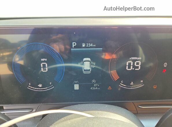 KM8HA3AB0TU362338 2026 HYUNDAI KONA Белый Вид щитка приборов