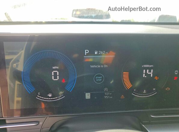 KM8HA3AB0TU416009 2026 HYUNDAI KONA White Вид щитка приладів