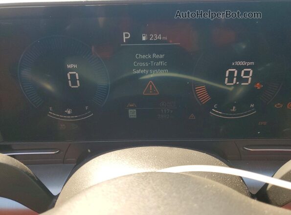 KM8HA3AB2TU370005 2026 HYUNDAI KONA Black Սարքավորումների վահանակի տեսք