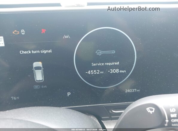 KM8HCCAB2RU074954 2024 HYUNDAI KONA Gray Вид задніх сидінь