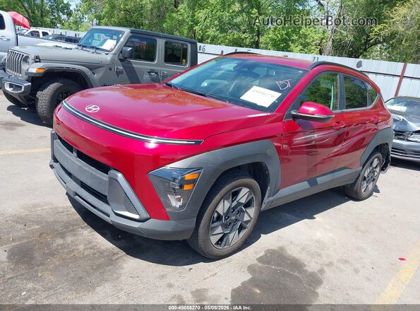 KM8HCCAB7RU062587 2024 HYUNDAI KONA Red წინა მარცხენა ხედი სამი მეოთხედიდან