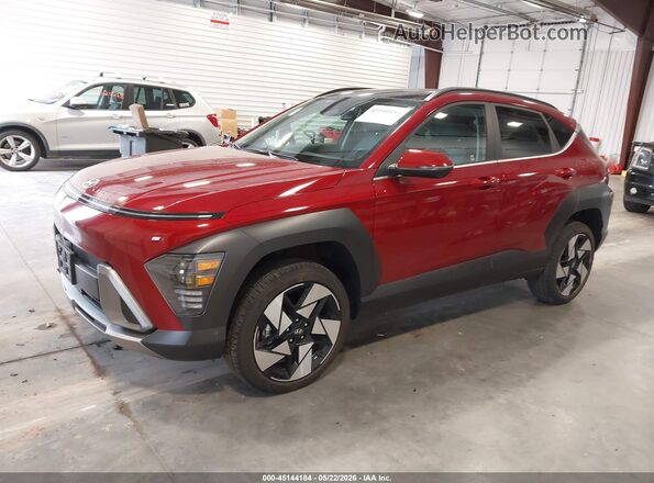 KM8HECA39RU119522 2024 HYUNDAI KONA Red Առջևի ձախ երեք քառորդ տեսարան