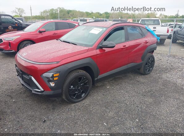 KM8HFCAB0TU365886 2026 HYUNDAI KONA Red წინა მარცხენა ხედი სამი მეოთხედიდან