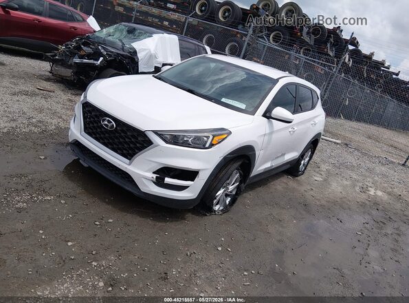 KM8J23A40MU339014 2021 HYUNDAI TUCSON Белый Передняя левая четверть