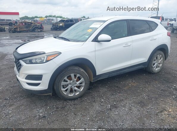 KM8J2CA49KU889454 2019 HYUNDAI TUCSON Белый Передняя левая четверть