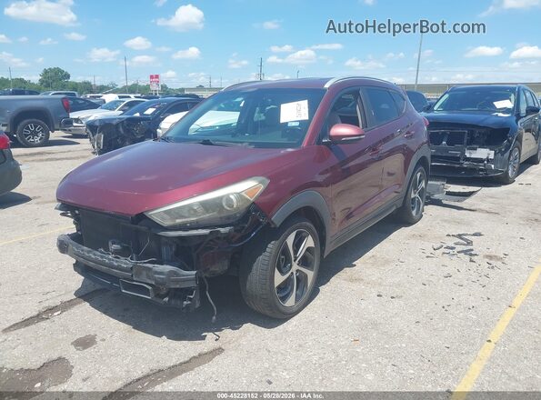 KM8J33A23GU076873 2016 HYUNDAI TUCSON Burgundy Передня ліва чверть