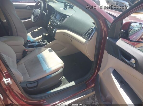 KM8J33A23GU076873 2016 HYUNDAI TUCSON Burgundy Вид салону спереду