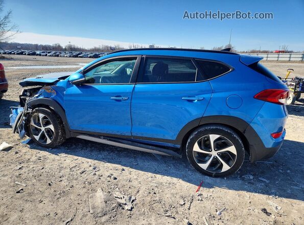 KM8J33A28JU740110 2018 HYUNDAI TUCSON Blue Rear left
