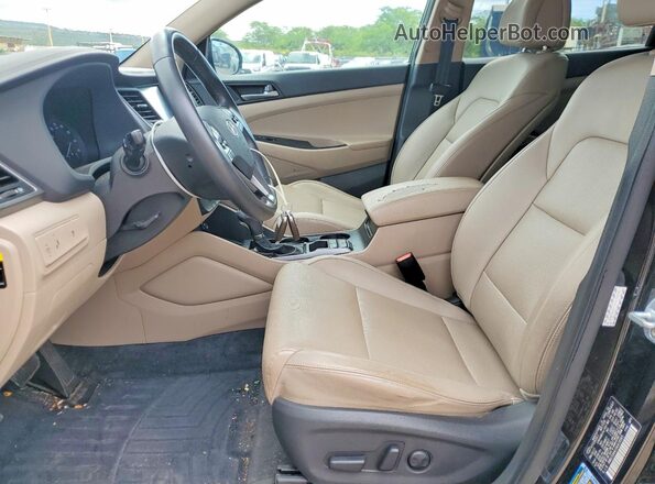 KM8J33A41HU418565 2017 HYUNDAI TUCSON Black Widok wnętrza z przodu