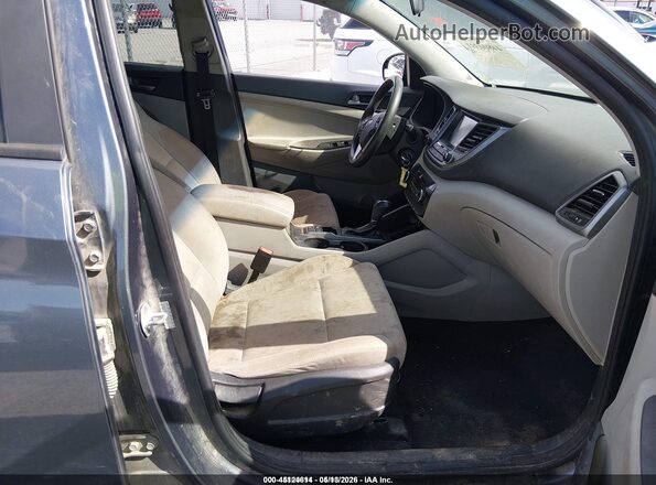 KM8J33A44JU669201 2018 HYUNDAI TUCSON Gray Вид салону спереду