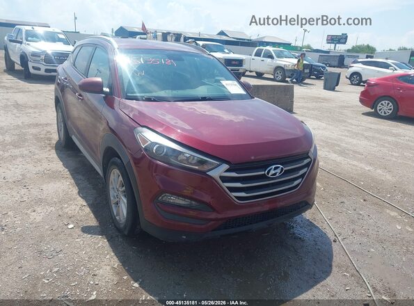 KM8J33A47JU662002 2018 HYUNDAI TUCSON Red Widok zestawu wskaźników