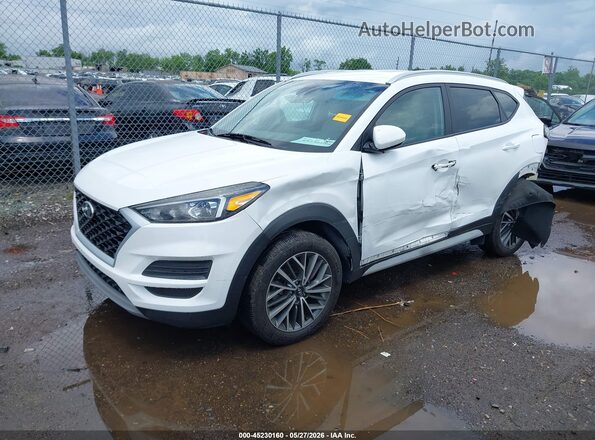 KM8J33AL3LU123029 2020 HYUNDAI TUCSON White წინა მარცხენა ხედი სამი მეოთხედიდან