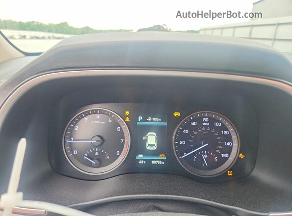 KM8J33AL6KU970805 2019 HYUNDAI TUCSON Red Instrument cluster view