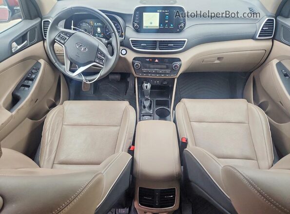 KM8J33AL6KU970805 2019 HYUNDAI TUCSON Red Dashboard view