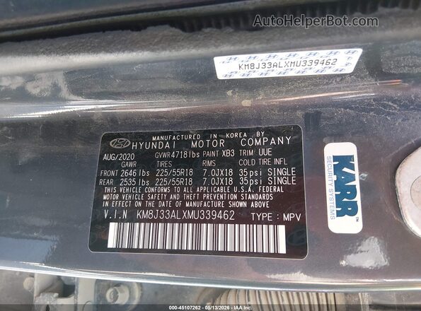 KM8J33ALXMU339462 2021 HYUNDAI TUCSON Gray 