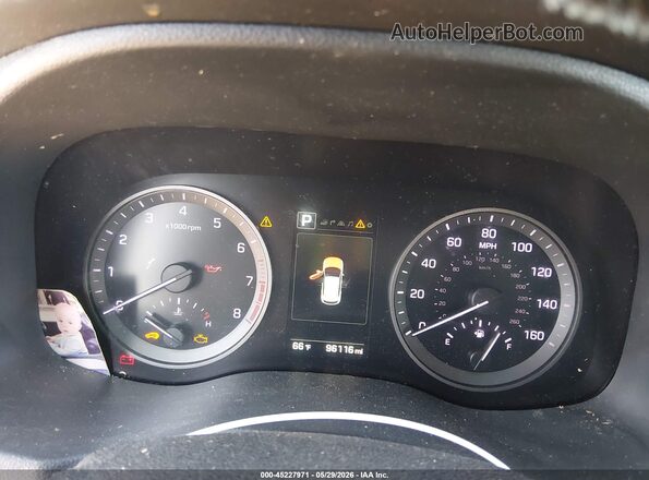 KM8J3CA2XHU290065 2017 HYUNDAI TUCSON Gray უკანა სავარძლების ხედი