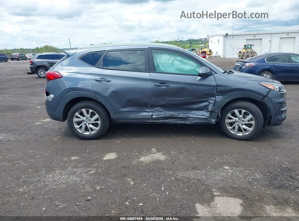 KM8J3CA44MU373678 2021 HYUNDAI TUCSON Синий Вид задней части салона