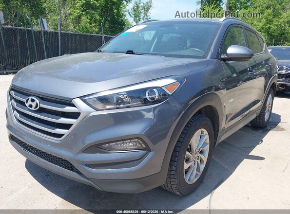 KM8J3CA49JU741235 2018 HYUNDAI TUCSON Light Blue Передняя левая четверть