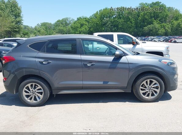 KM8J3CA49JU741235 2018 HYUNDAI TUCSON Light Blue Вид задней части салона