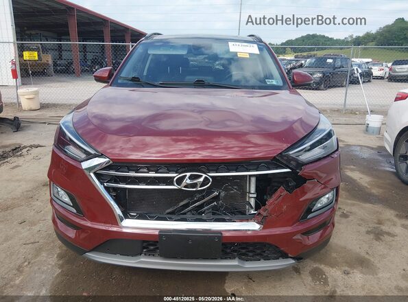 KM8J3CAL0LU245329 2020 HYUNDAI TUCSON Maroon ხელსაწყოთა პანელის ხედი