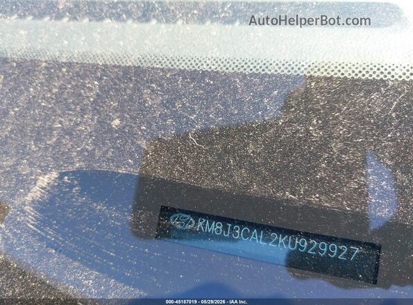 KM8J3CAL2KU929927 2019 HYUNDAI TUCSON Black Widok komory silnika