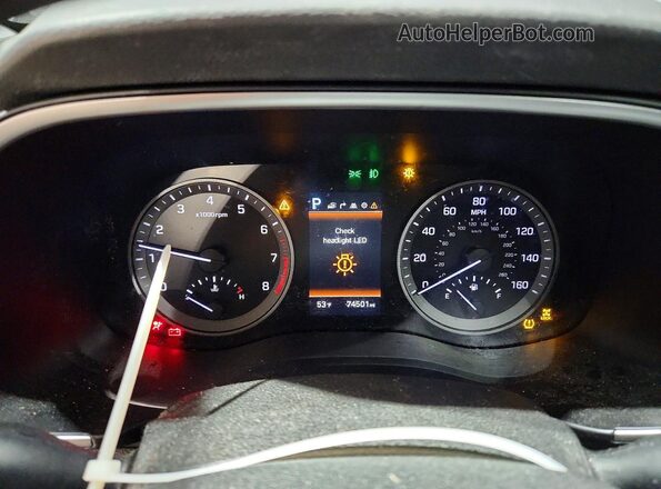 KM8J3CAL6LU203344 2020 HYUNDAI TUCSON Black Widok zestawu wskaźników
