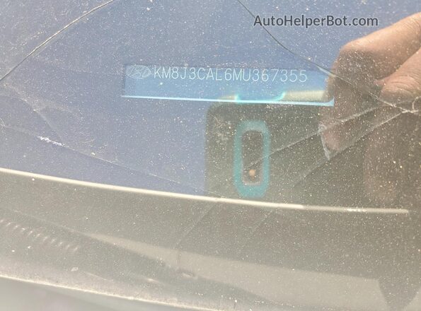 KM8J3CAL6MU367355 2021 HYUNDAI TUCSON Белый Вид наклейки с VIN-кодом