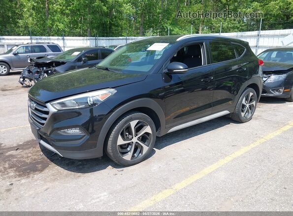 KM8J3CAL7JU756615 2018 HYUNDAI TUCSON Black Передня ліва чверть