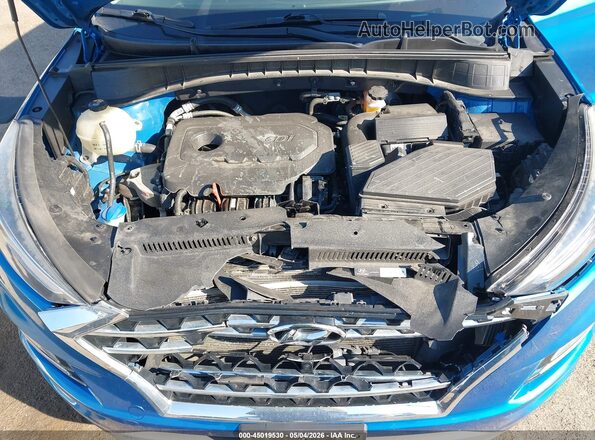KM8J3CAL8KU972829 2019 HYUNDAI TUCSON Blue Вид ззаду