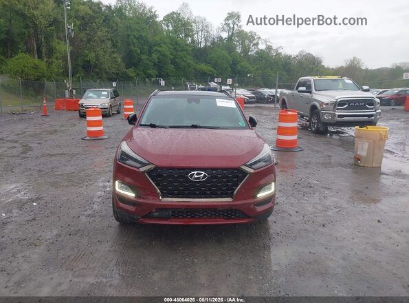 KM8J3CAL9KU020907 2019 HYUNDAI TUCSON Бордовый Вид щитка приборов